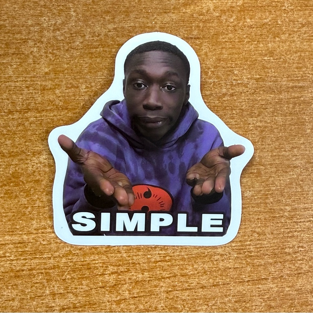 Purple Hoodie 'SIMPLE' Sticker‎